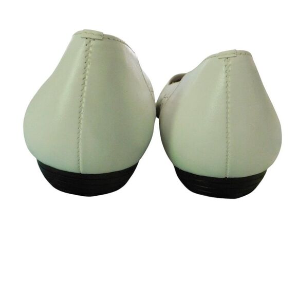 NEW Cabin Creek Carly Shoes White Woven Leather Slip-On Loafers Sz 9 Flats - Picture 6 of 7